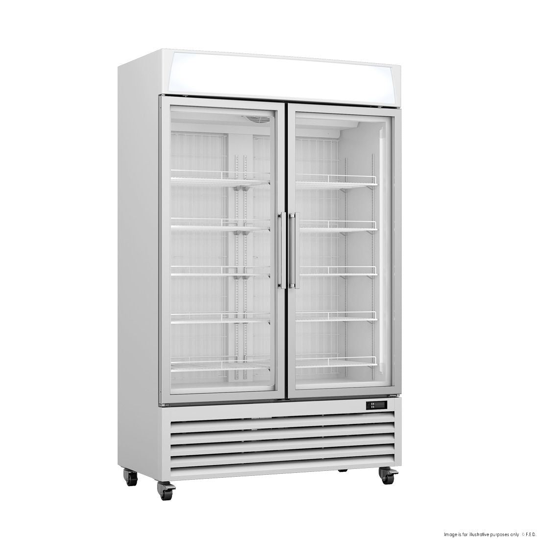 F.E.D. Thermaster LG-800PF 800L Upright Double Glass Door Freezer Mattys