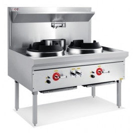 LKK-2B/BC Waterless Double Burner Gas Wok Cooker Mattys