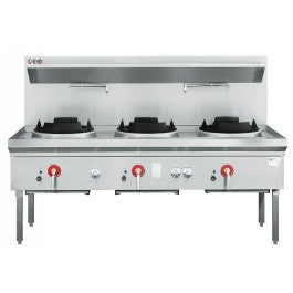 LKK-3B/BC Waterless Triple Burner Gas Wok Cooker Mattys