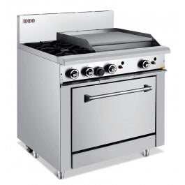 LKKOB6B+O 2 Gas Open Burner Cooktop + Gas Hot Plate + Static Oven Mattys