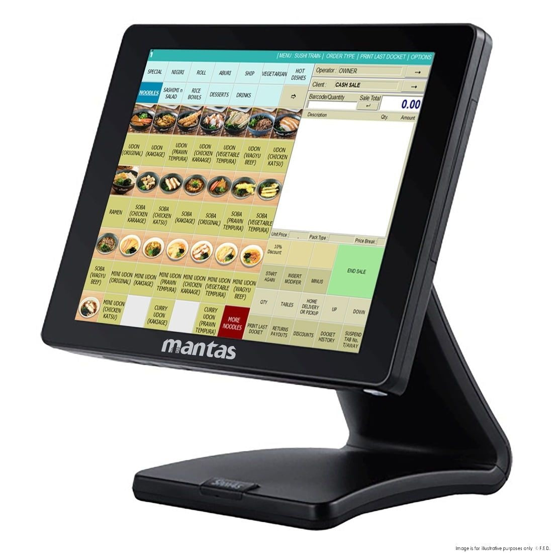 Mantas 1800 All In One Turnkey POS Solution - M1800-AIO-15 Mattys