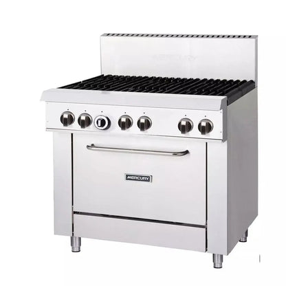 Mercury M36S-6F Static Gas Oven and Griddle, 6 burners - 915mm Mattys