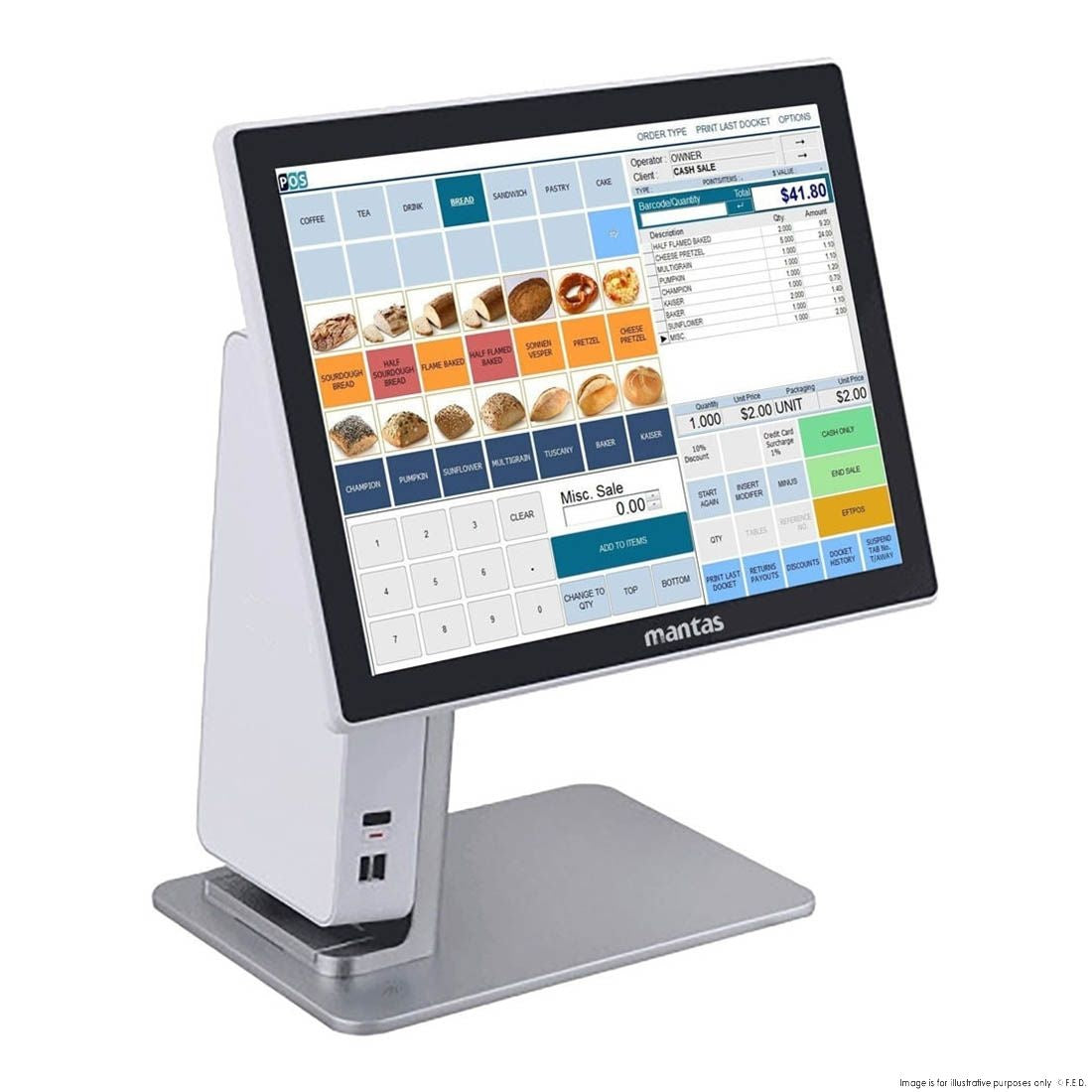 Mantas 3800 All In One Turnkey POS Solution - M3800-AIO-15 Mattys
