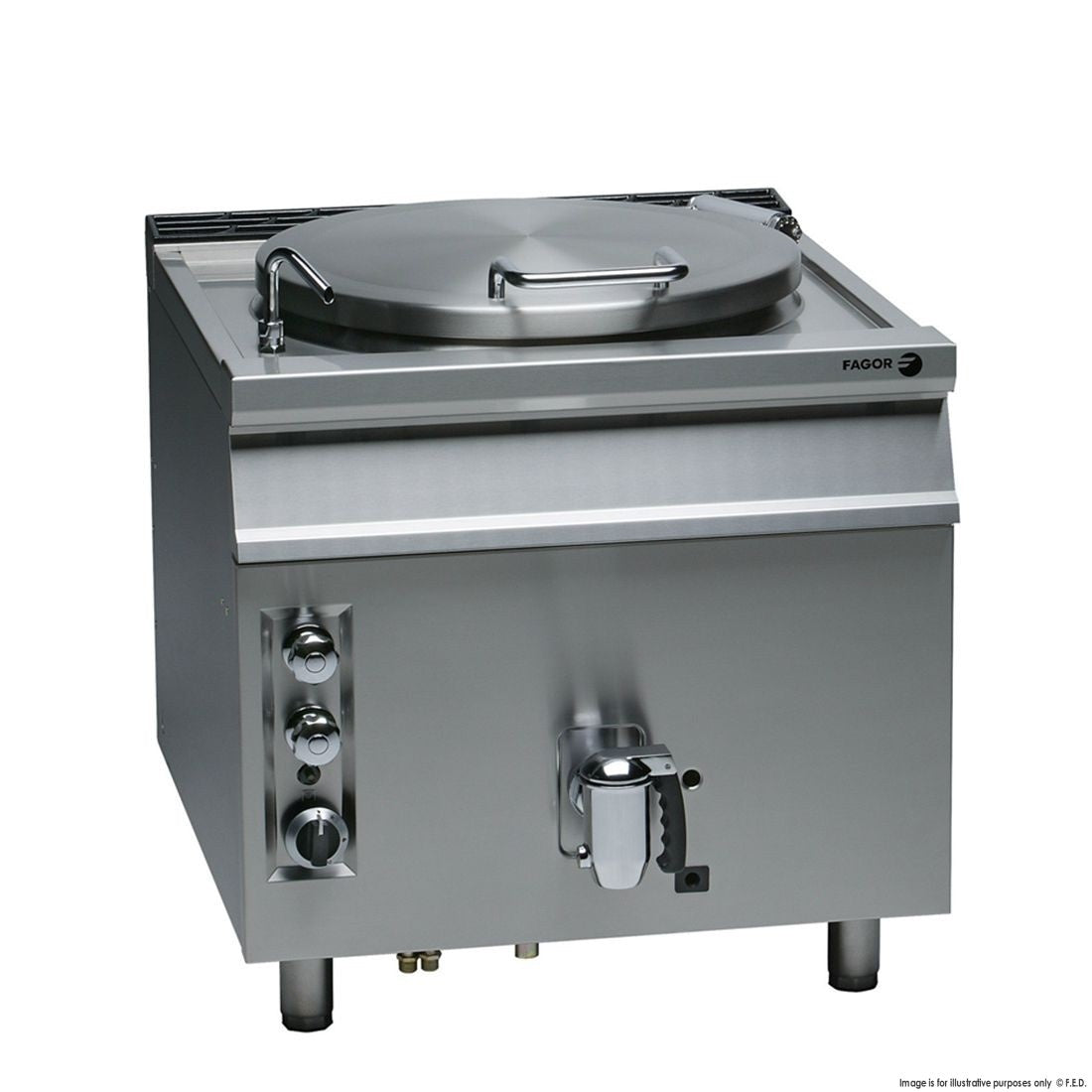 Fagor 900 series natural gas 150 litre direct boiling pan SS MG9-15 Mattys