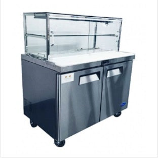 Atosa Two Door Sandwich Bar With Glass Canopy - 12 x 1/6 GN - MSF8302G Mattys