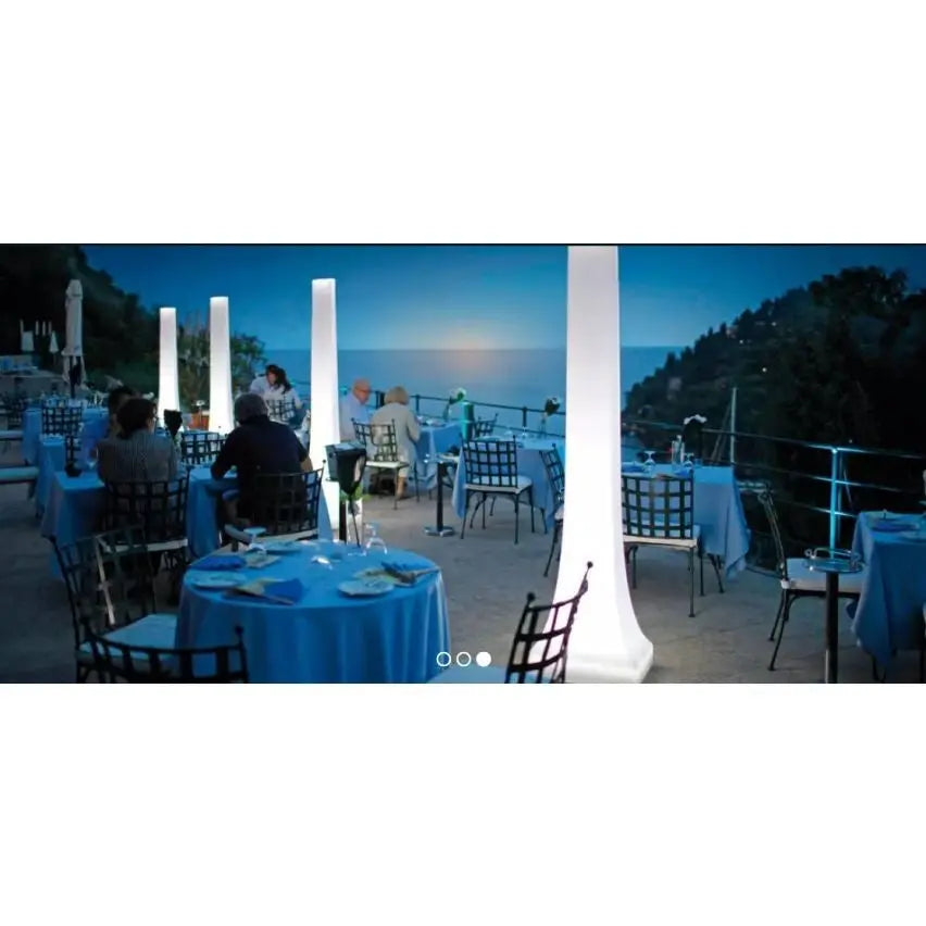 Obelisk Lighting Pillars with remote control operation. Mattys