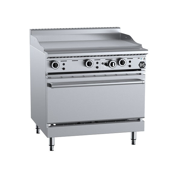 B+S Black OV-GRP9 - Gas Oven with 900mm Grill Plate Mattys