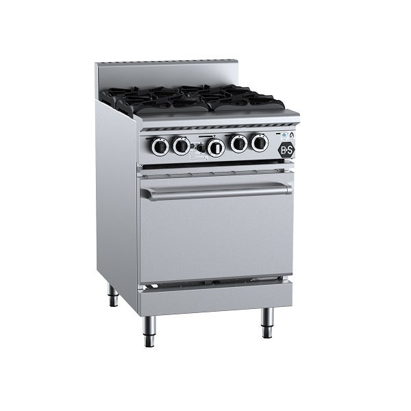 B+S Black OV-SB4 Gas Four Burner with Oven Mattys