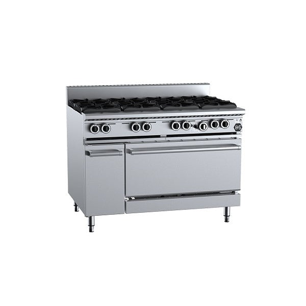 B+S Black OV-SB8 Gas Eight Burner With Oven Mattys