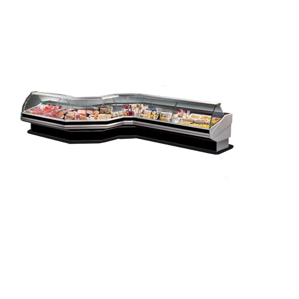 PAN2500 - Curved front glass deli display 2500x1140x1260 Mattys