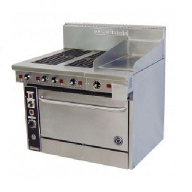 Goldstein PE2S24G28FF 2 Electric Hotplate + Griddle 711mm Fan Forced Oven Mattys