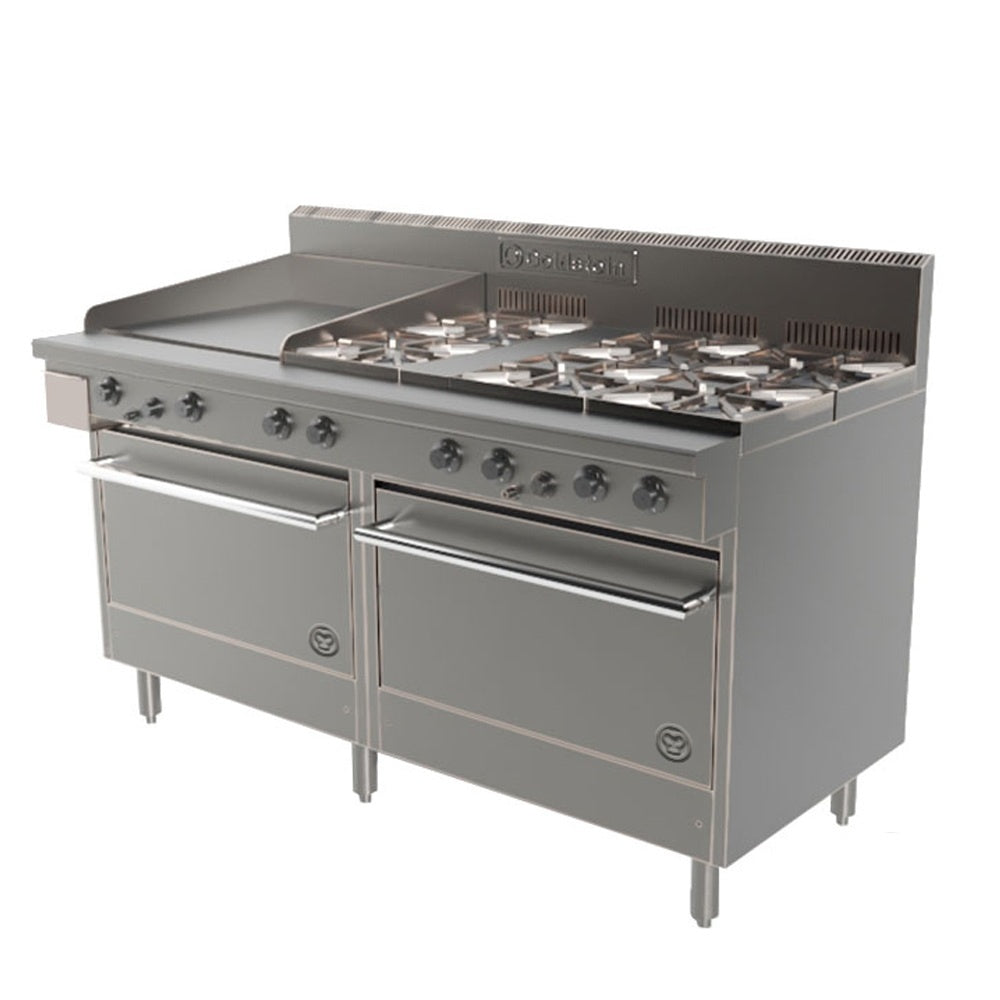 Cook Tops Goldstein 6 Gas Burner + Griddle With Double Oven - PF24G6228 Mattys