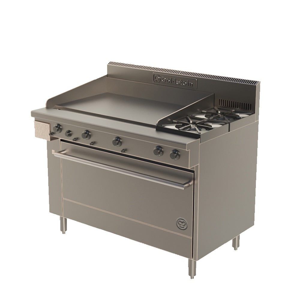 Goldstein PF36G240 2 Burner + Griddle 1010mm Static Gas Oven Mattys