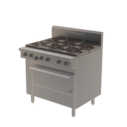 Cook Tops Goldstein 6 Burner Gas Range With Static Oven (915mm Wide) - PF628 Mattys