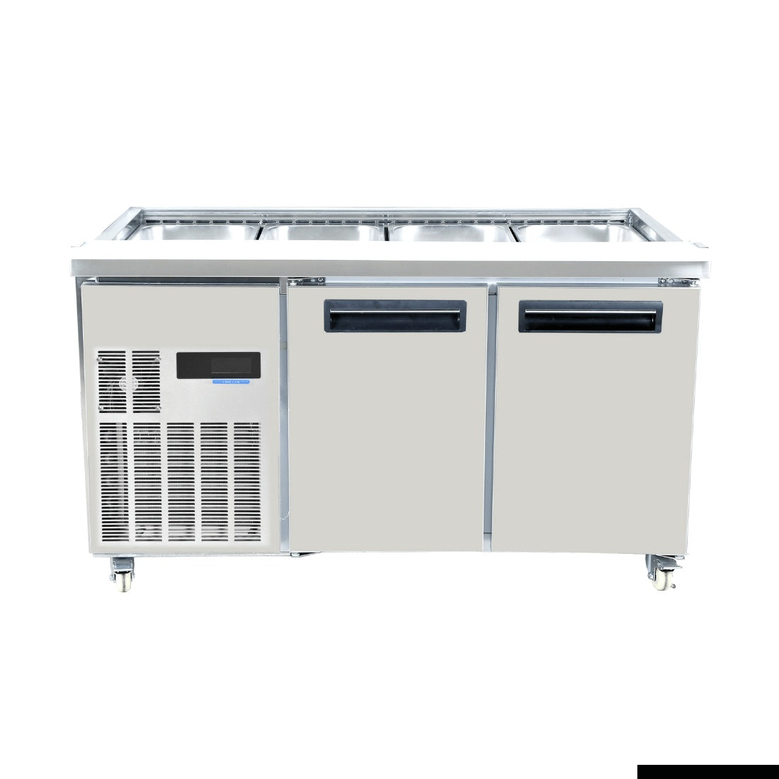 F.E.D Thermaster PG150FA-XB Two Door Cold Bench Salad Station 4x1/1 GN Pans Mattys