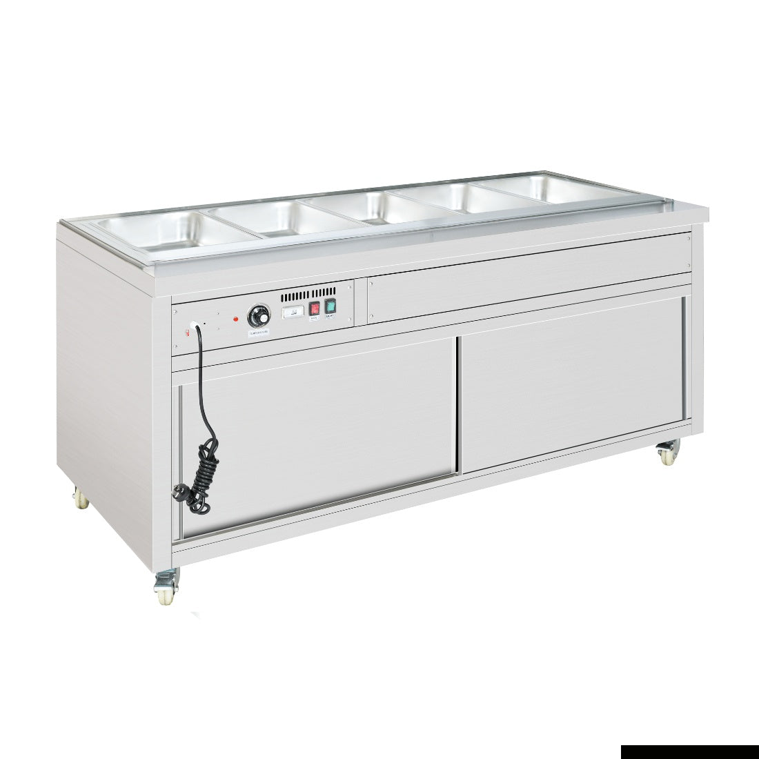 F.E.D Thermaster PG180FE-XB Premium Wet and Dry Bain Marie Food Display 5x1/1 GN Pans Mattys