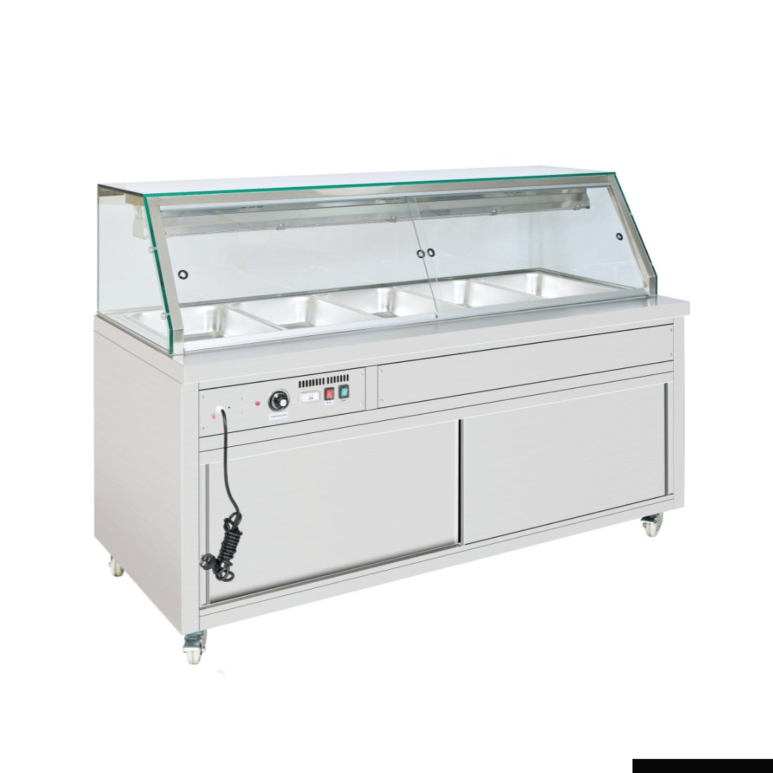 F.E.D Thermaster PG180FE-XG Wet and Dry Bain Marie Display 5x1/1 GN Pans Mattys
