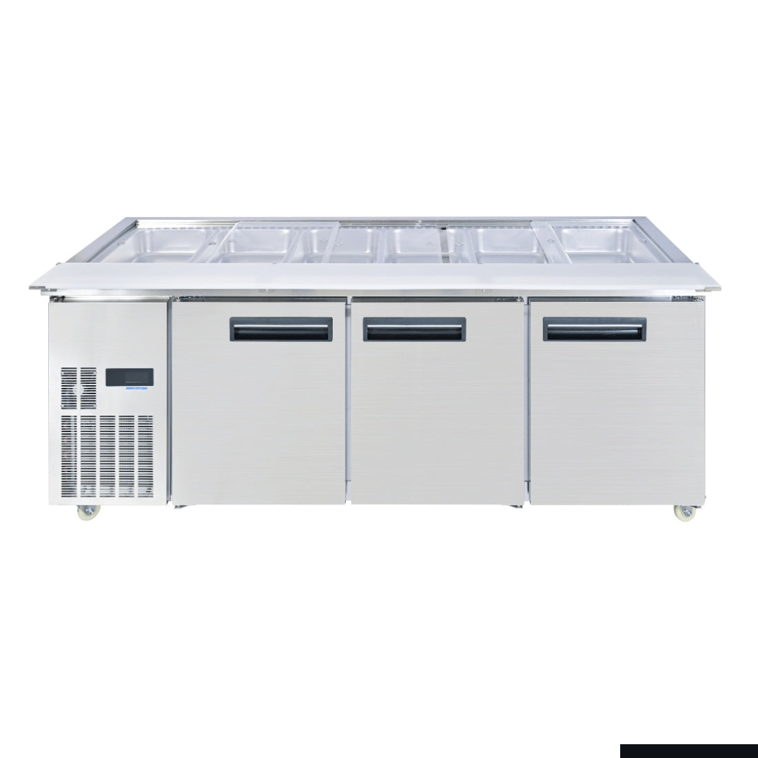 Refrigeration F.E.D Thermaster Two Door Cold Bench Salad Station 6x1/1 GN Pans - PG210FA-XB Mattys
