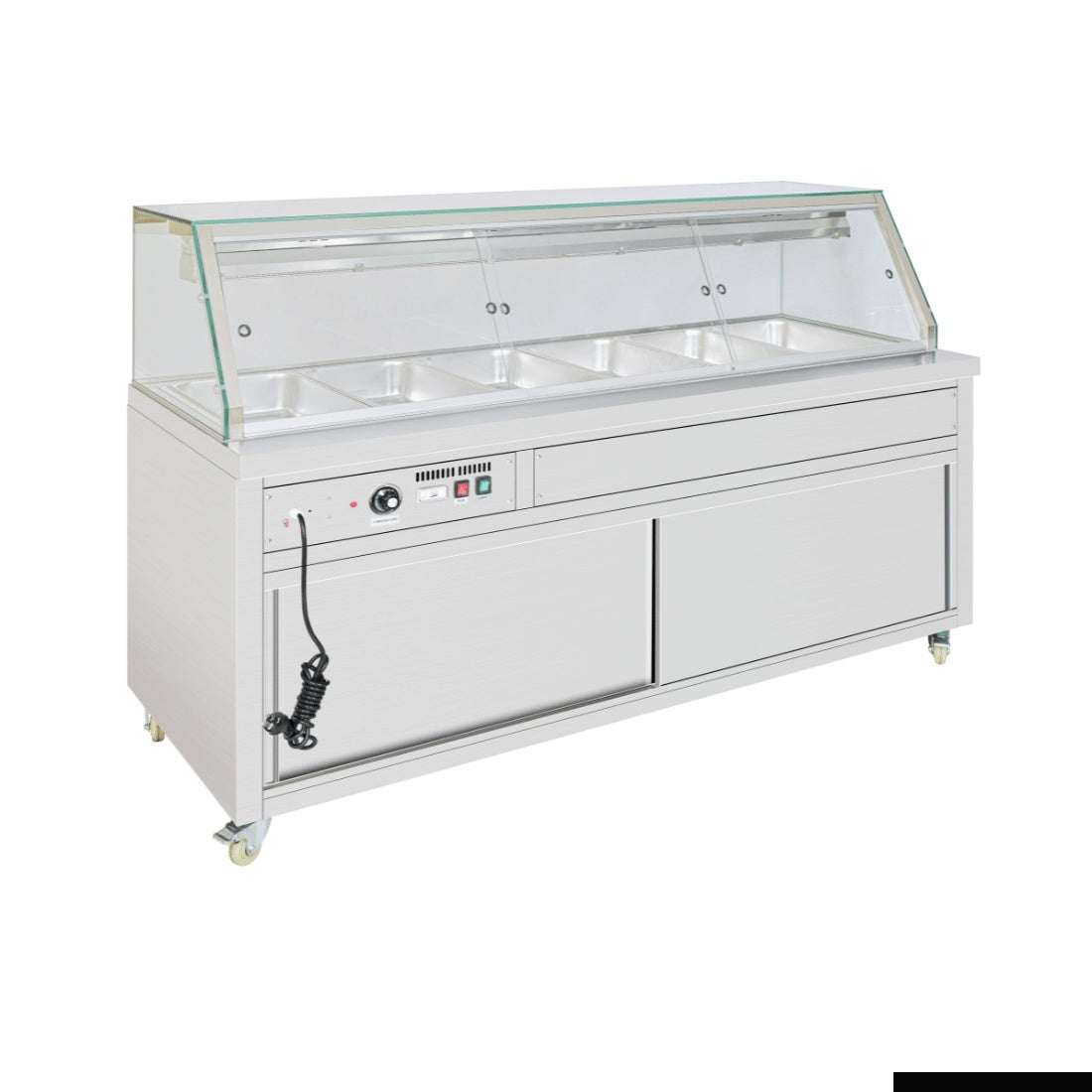 F.E.D Thermaster Wet and Dry Bain Marie Display 6x1/1 GN Pans PG210FE-XG Mattys
