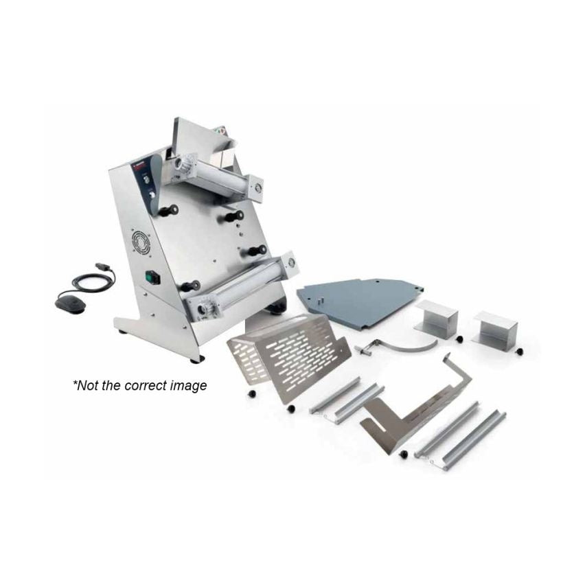 Sirman P-Roll 320/2 Plus 320mm Dough Roller with Foot Pedal | Angled Double Pass Mattys