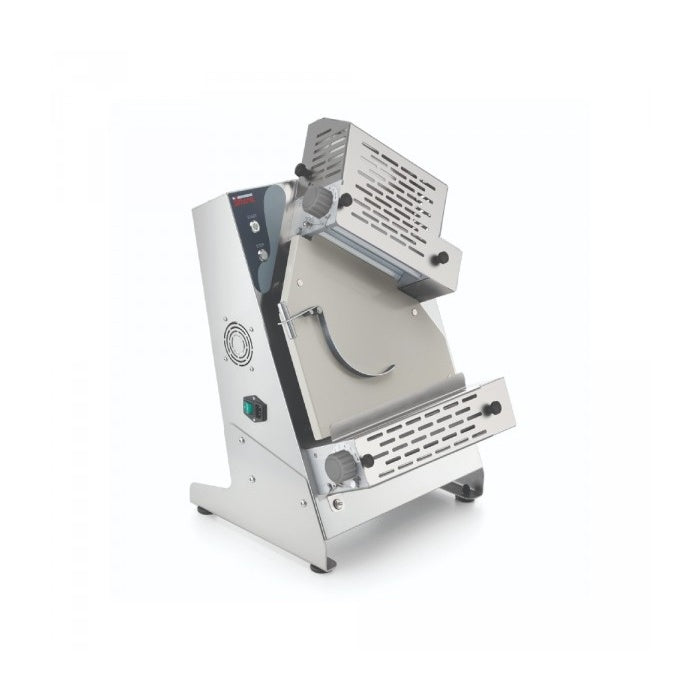 Sirman P-Roll 320/2 Plus 320mm Dough Roller with Foot Pedal | Angled Double Pass Mattys