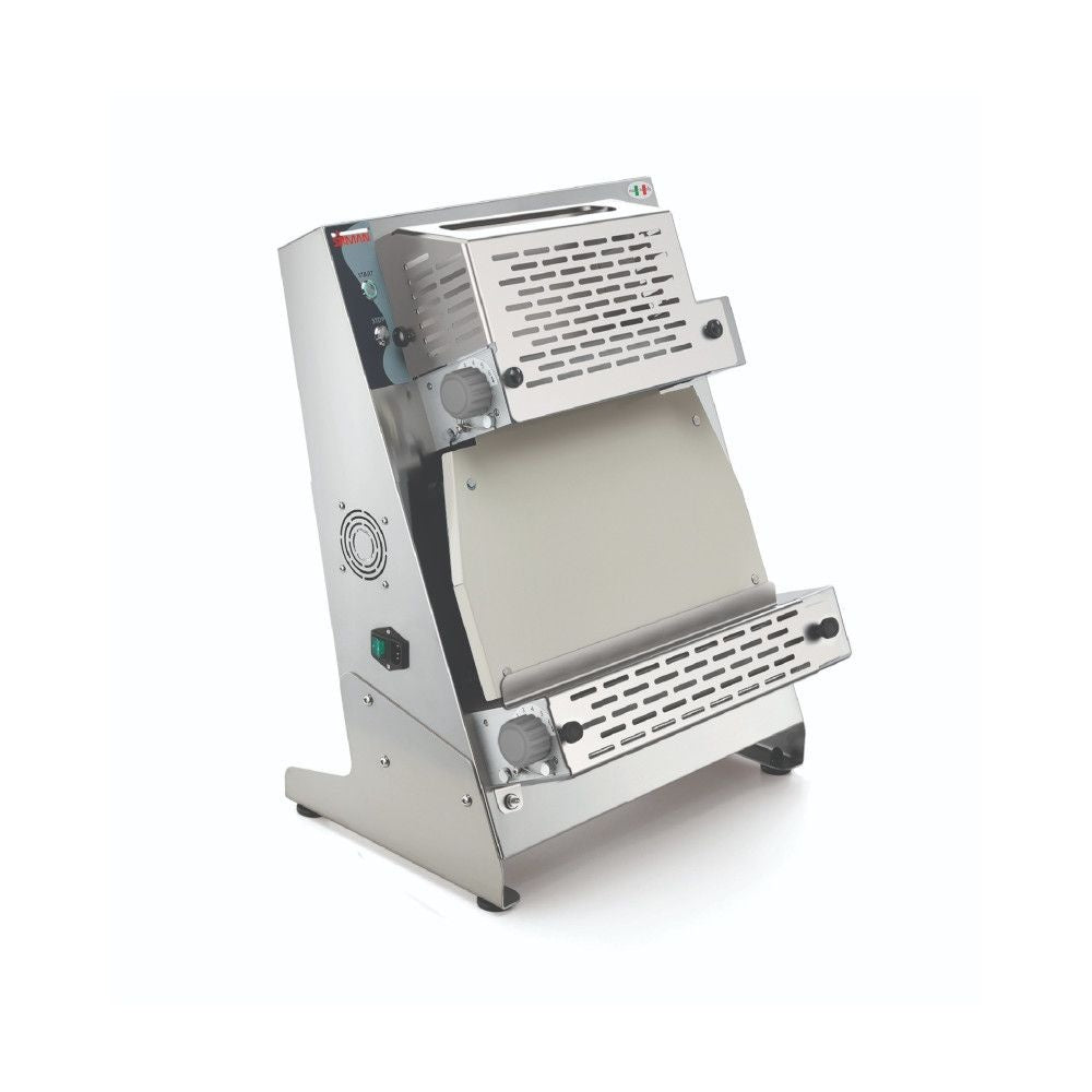Sirman P-Roll 420/2 RP Plus 420mm Dough Roller with Foot Pedal | Parallel Double Pass Mattys