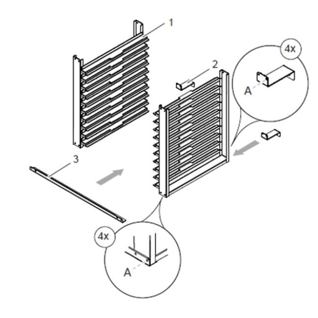 Hobart ECO GN Tray Slides For Stand - PTCM