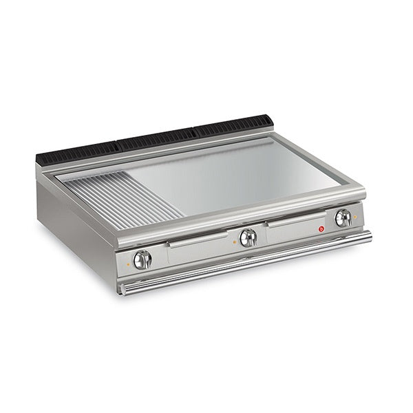 Baron 3 Burner Electric Fry With Smooth and Ribbed Chrome Plate and Thermostat Control - Q70FT/E1225 Mattys