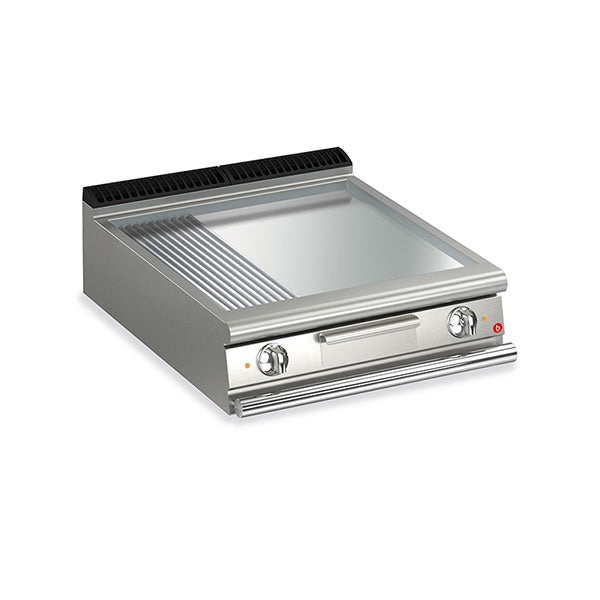 Baron 2 Burner Electric Fry With Smooth and Ribbed Chrome Plate And Thermostat Control - Q70FT/E825 Mattys