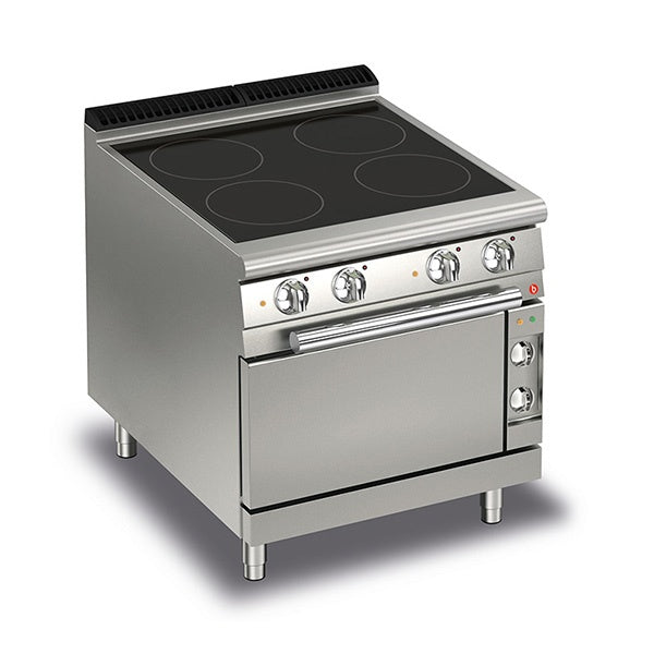 Cook Tops Baron 4 Burner Electric Cook With Ceramic Glass and Electric Oven - Q70PCF/VCE800 Mattys