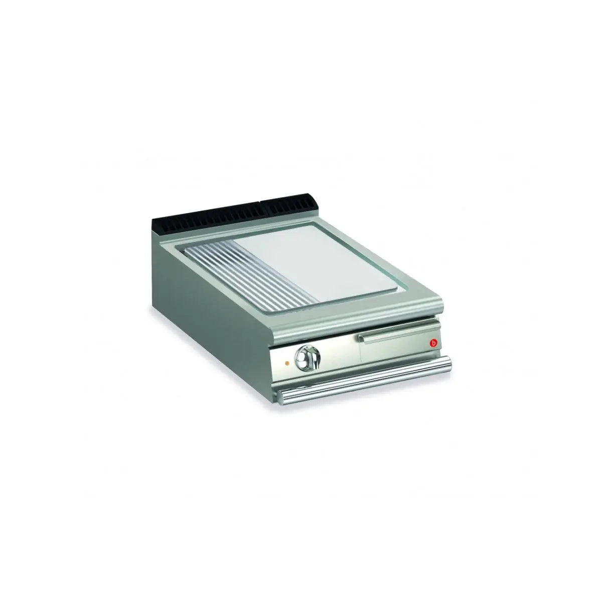 Baron Q70SFT/E625 1 Burner Electric Fry Top With 2/3 Smooth 1/3 Ribbed Chrome Plate And Thermostat Control Mattys