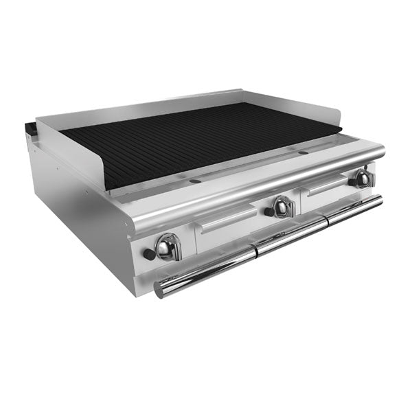 Baron Q70SGL/G123 3 Burner Gas Lava Rock Chargrill