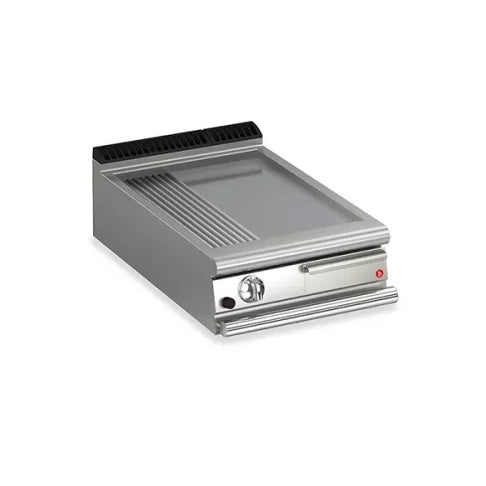 Baron Professional Italy | Q90FT/G620 | Queen9 Countertop Gas Flat/Ribbed Mild Steel Griddle Plate - 600mm Mattys