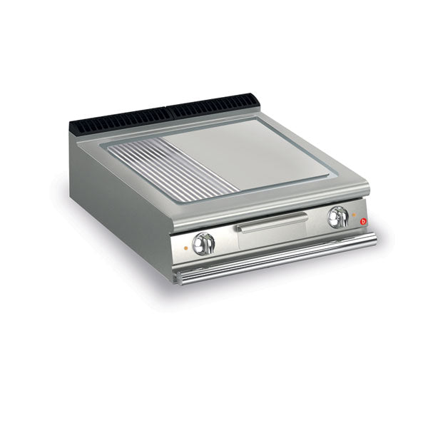 Baron Q90SFT/E825 800mm Electric Chrome Combination Griddle Plate
