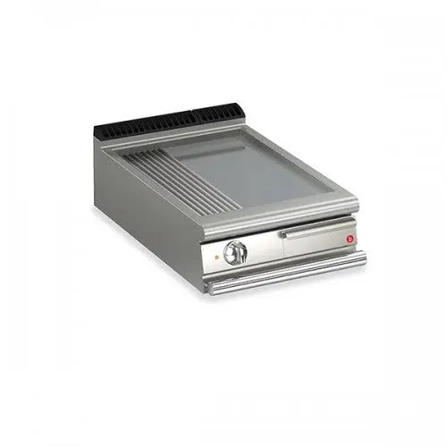Baron | Q90FT/E620 | Queen9 Countertop Electric Flat/Ribbed Mild Steel Griddle Plate - 600mm Mattys