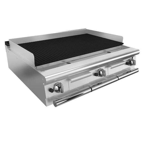 Baron Q90SGL/G123 3 Burner Gas Lava Rock Chargrill