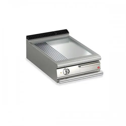 Baron | Q90SFT/E625 | Queen9 Countertop Electric Flat/Ribbed Chrome Griddle Plate - 600mm Mattys