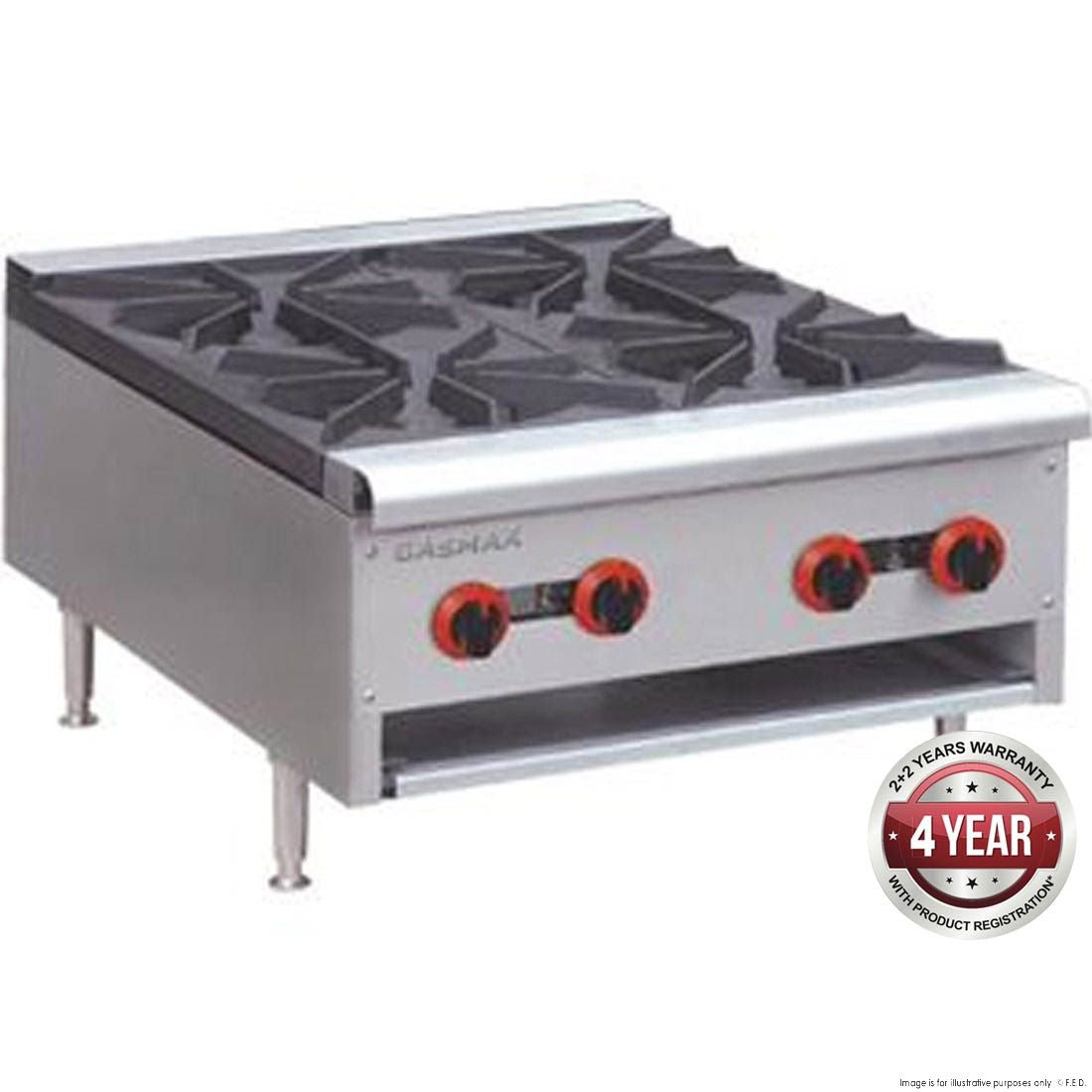 F.E.D. GASMAX RB-4E Gas Cook top 4 burner with Flame Failure Mattys