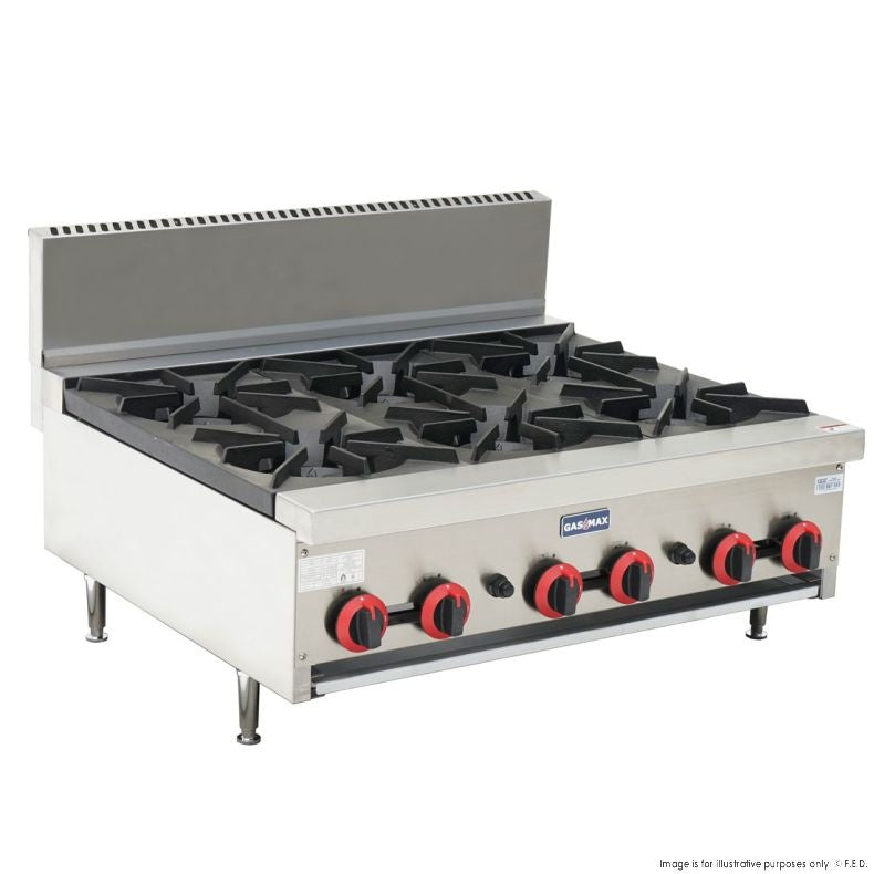 F.E.D. GASMAX RB-6ELPG Gas Cook top 6 burners LPG with Flame Failure Mattys
