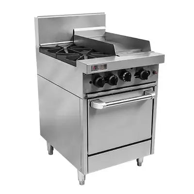Trueheat RCR6-2-3G Gas 2 Open Top Burners 300 Griddle Gas Oven Mattys