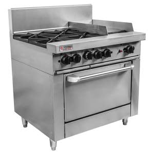 Trueheat RCR9-2-6G Gas 2 Open Top Burners 600 Griddle Gas Oven Mattys