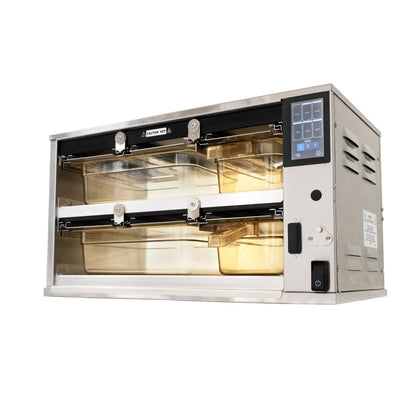 Duke RFHU-23-FL034GM Hot Holding Cabinet, 2 High 3 Wide, 100mm Deep Mattys