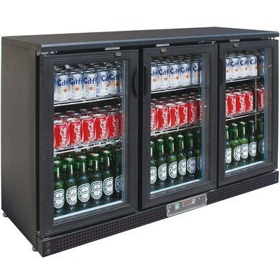 F.E.D. Temperate Thermaster Three Door BLACK MAGIC Bar Cooler - SC316G Mattys
