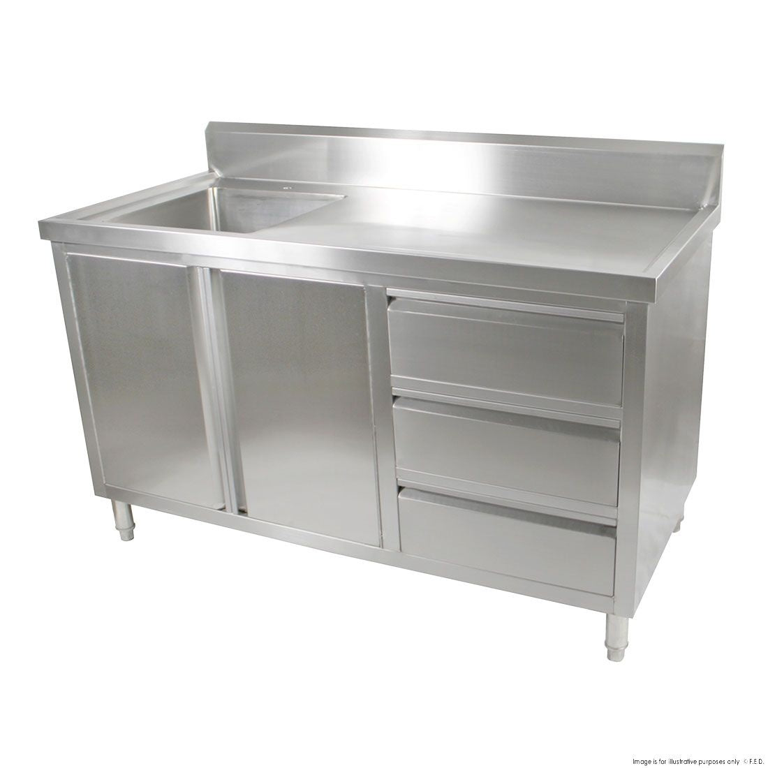 F.E.D. Modular Systems SC-6-1500L-H Cabinet with Left Sink Mattys