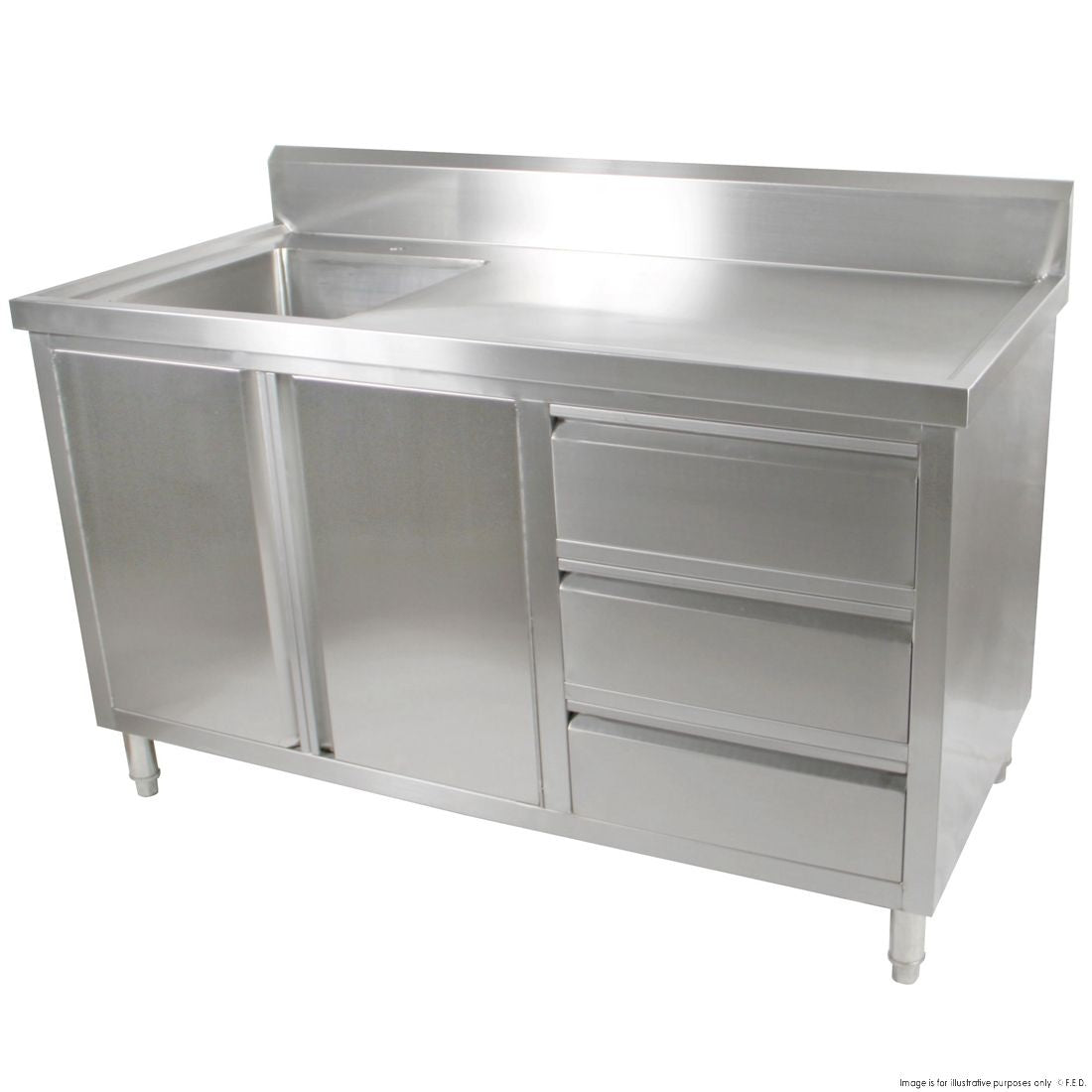 F.E.D. Modular Systems SC-7-1500R-H CABINET WITH RIGHT SINK Mattys