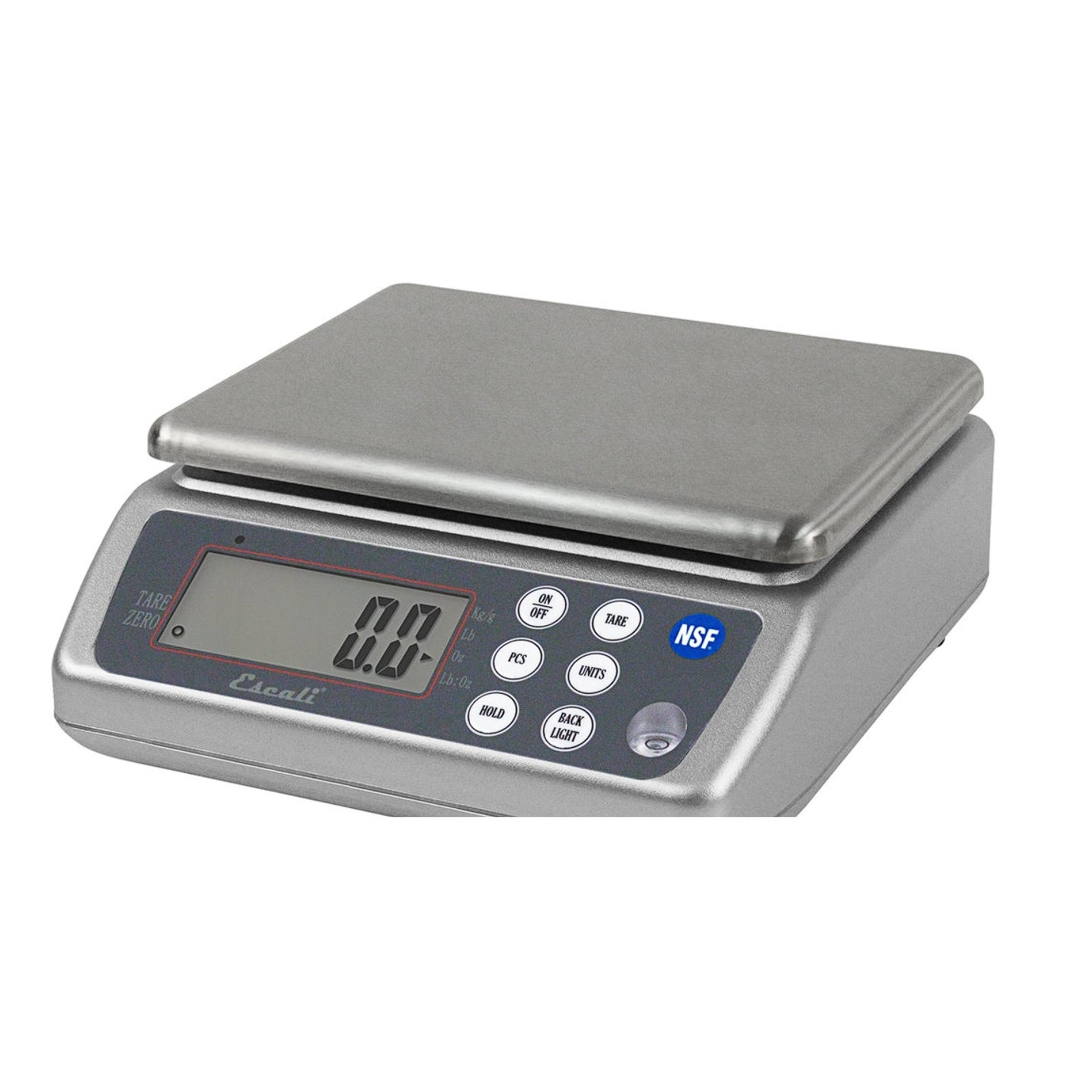 Benchtop San Jamar / Escali 33 lb. Water Resistant Digital Portion Control Kitchen Scale - SCDG33WD Mattys