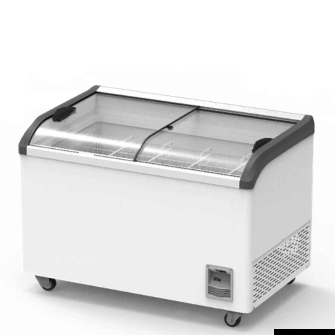 F.E.D Thermaster-SD-406K Heavy Duty Supermarket Glass Sliding Lid Freezers 406L Mattys