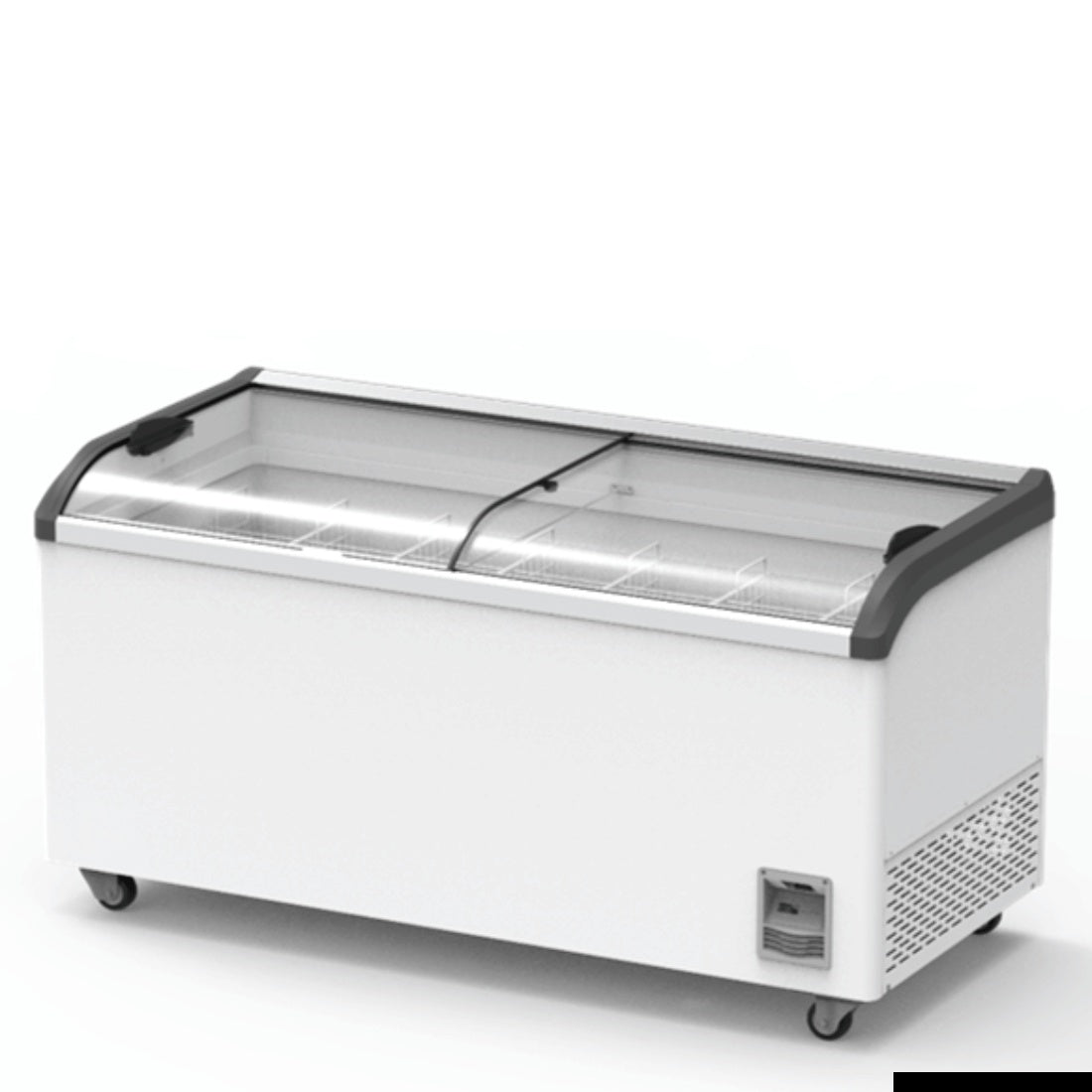 F.E.D Thermaster-SD-576K Heavy Duty Supermarket Glass Sliding Lid Freezers 576L Mattys