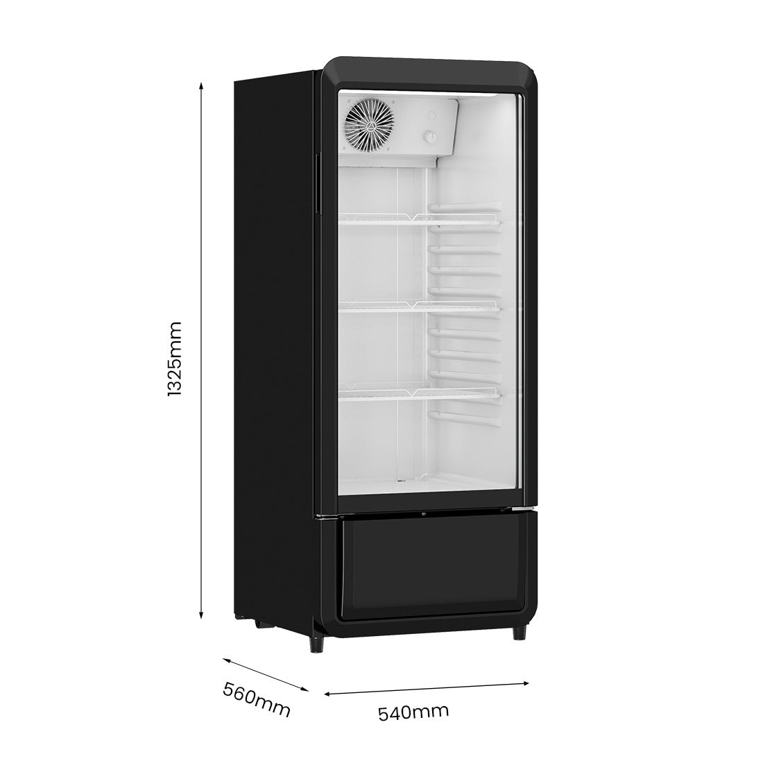 Thermaster Upright Glass Door Beverage Fridge - SDC-178B Thermaster