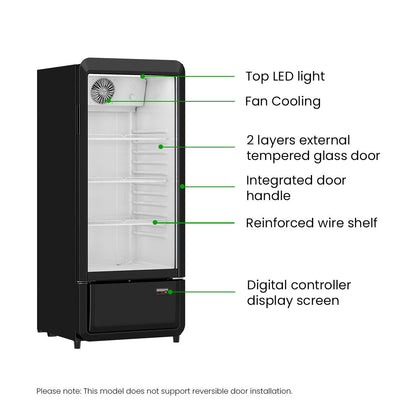 Thermaster Upright Glass Door Beverage Fridge - SDC-178B Thermaster